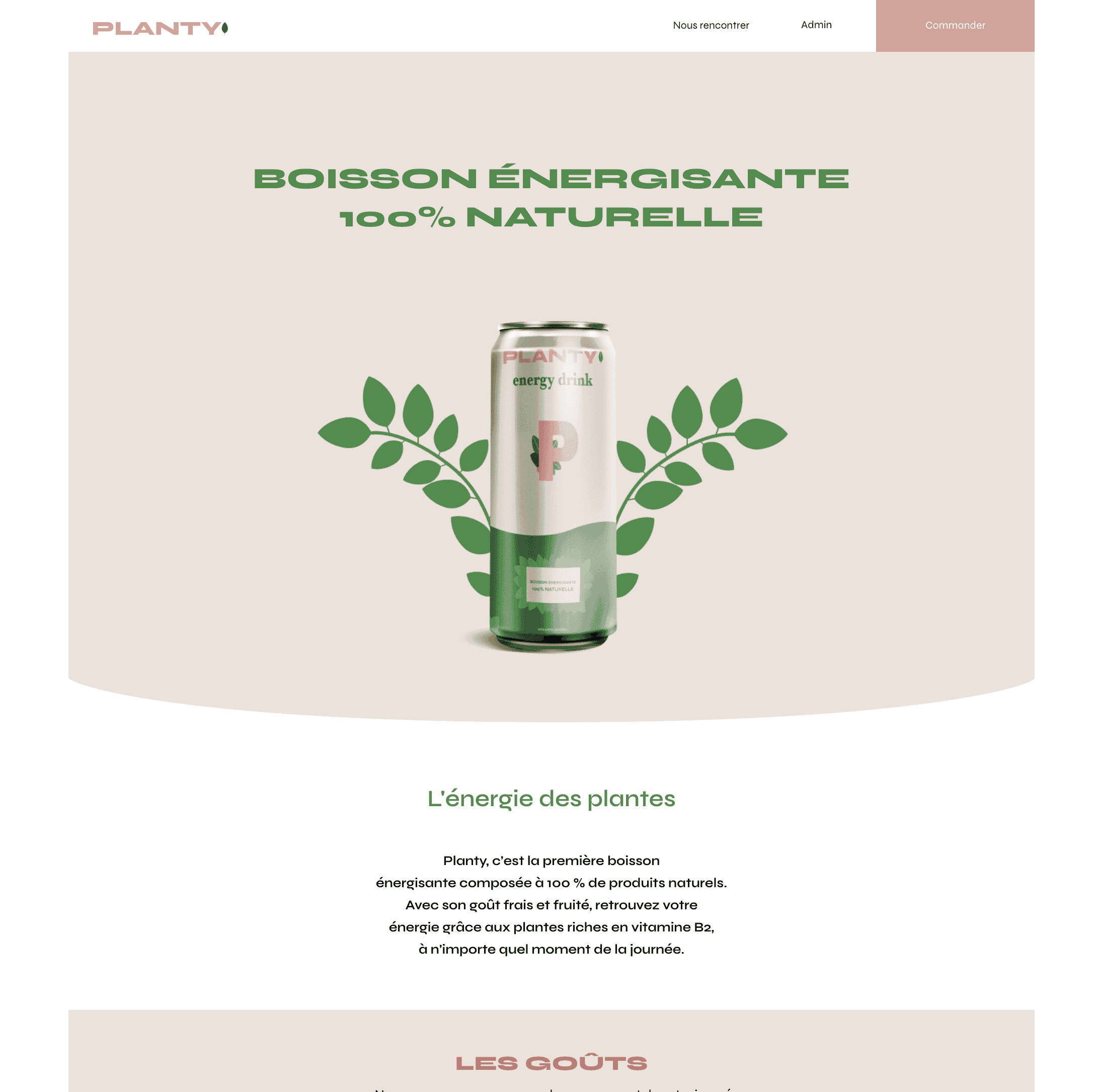 Page d'acceuil Planty